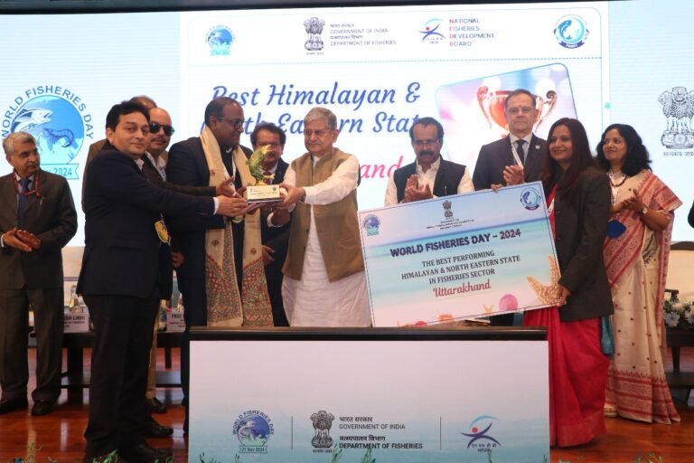 Uttarakhand Wins Best State Award for Fisheries Development.