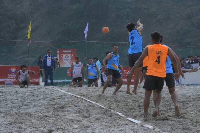 Uttarakhand, Maharashtra, and Kerala among the winners on the opening day of Beach Handball at the 38th National Games