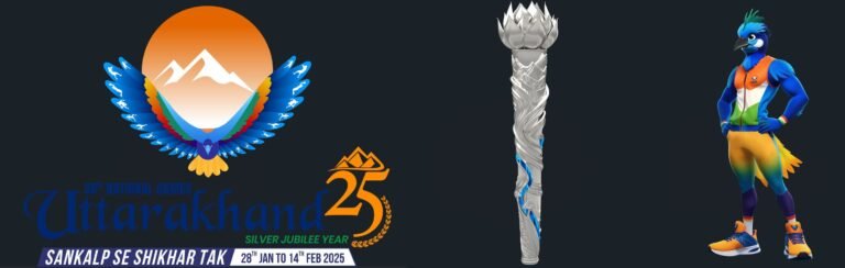 Uttarakhand Highlights its Heritage and Strength Through the Logo, Mascot, and Torch of the 38th National Games.